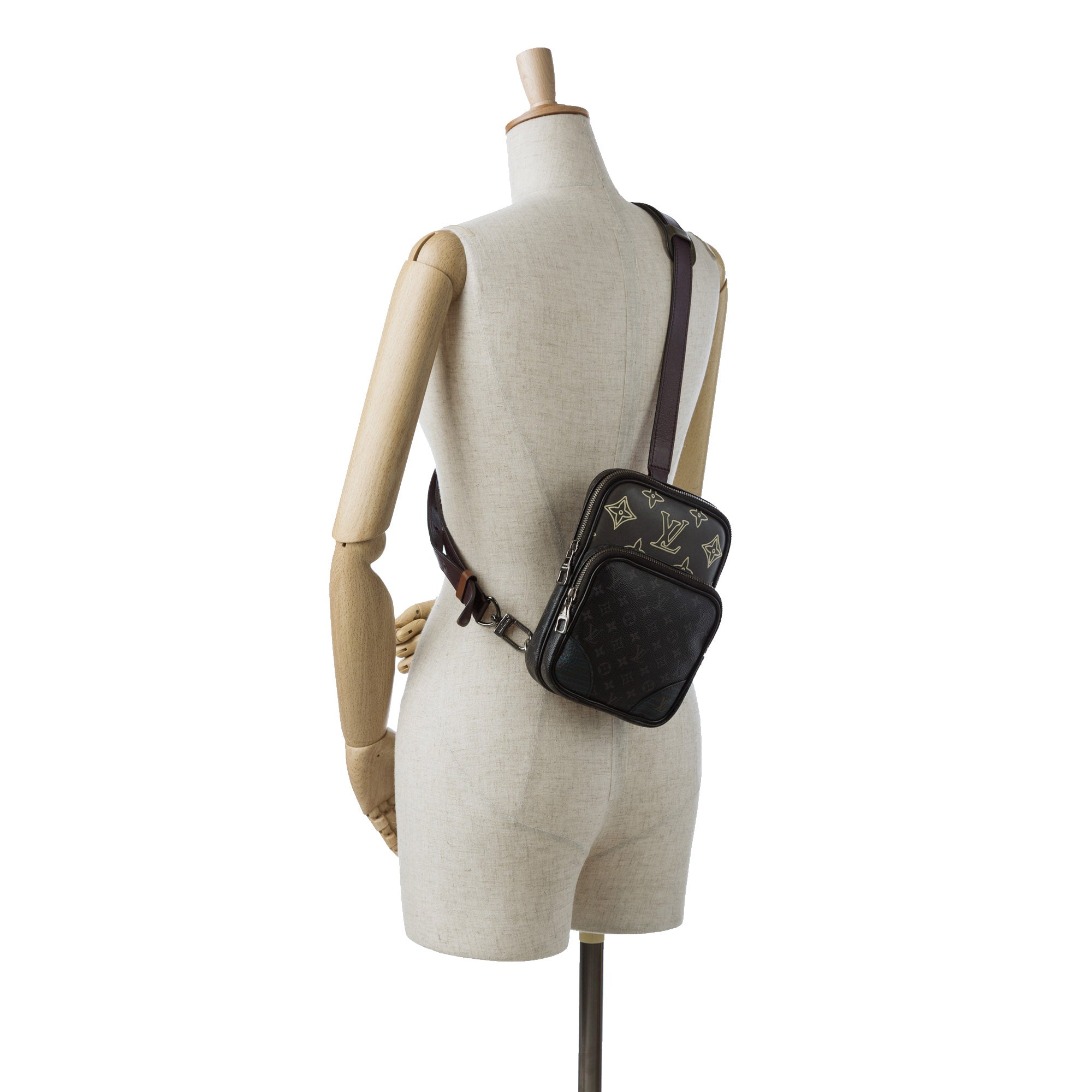 Louis Vuitton | Pre-Owned Monogram Eclipse Amazone Patchwork Sling Bag | Black