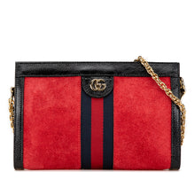 Gucci | Pre-Owned Small Suede Ophidia Chain Crossbody | Red