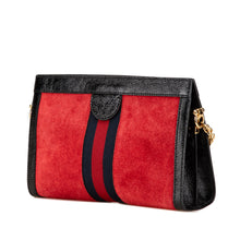 Gucci | Pre-Owned Small Suede Ophidia Chain Crossbody | Red