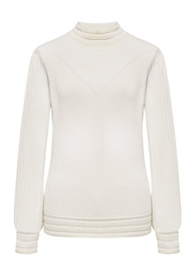 Cashmere Knit Top | White