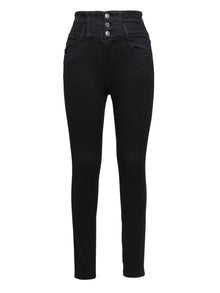 Springy Cropped Jeans | Black