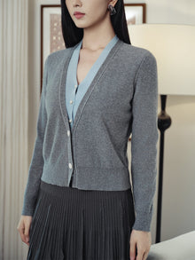 Faux Two-Piece Pullover | Grey