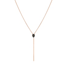 Women | Black Onyx Stillwater Lariat | 14k Rose Gold