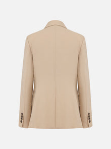 Wool Blended Waist Coat | Camel