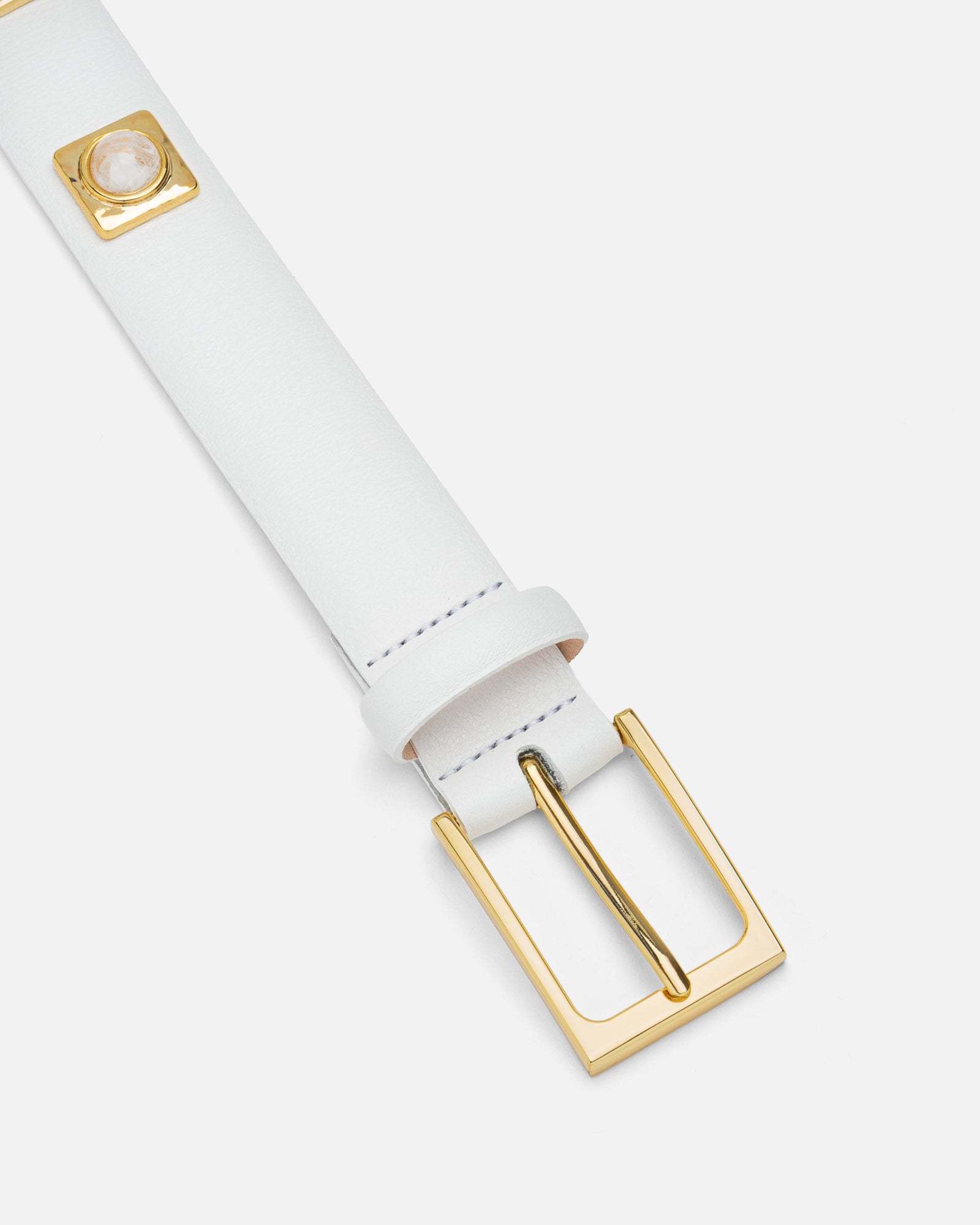 No. 2 Belt | Chalk/Gold