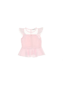 Girls | Cady Top With Heart Neckline | Antique Pink