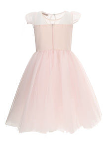 Girls | Crepe Dress With Sweetheart Neckline | Antique Pink