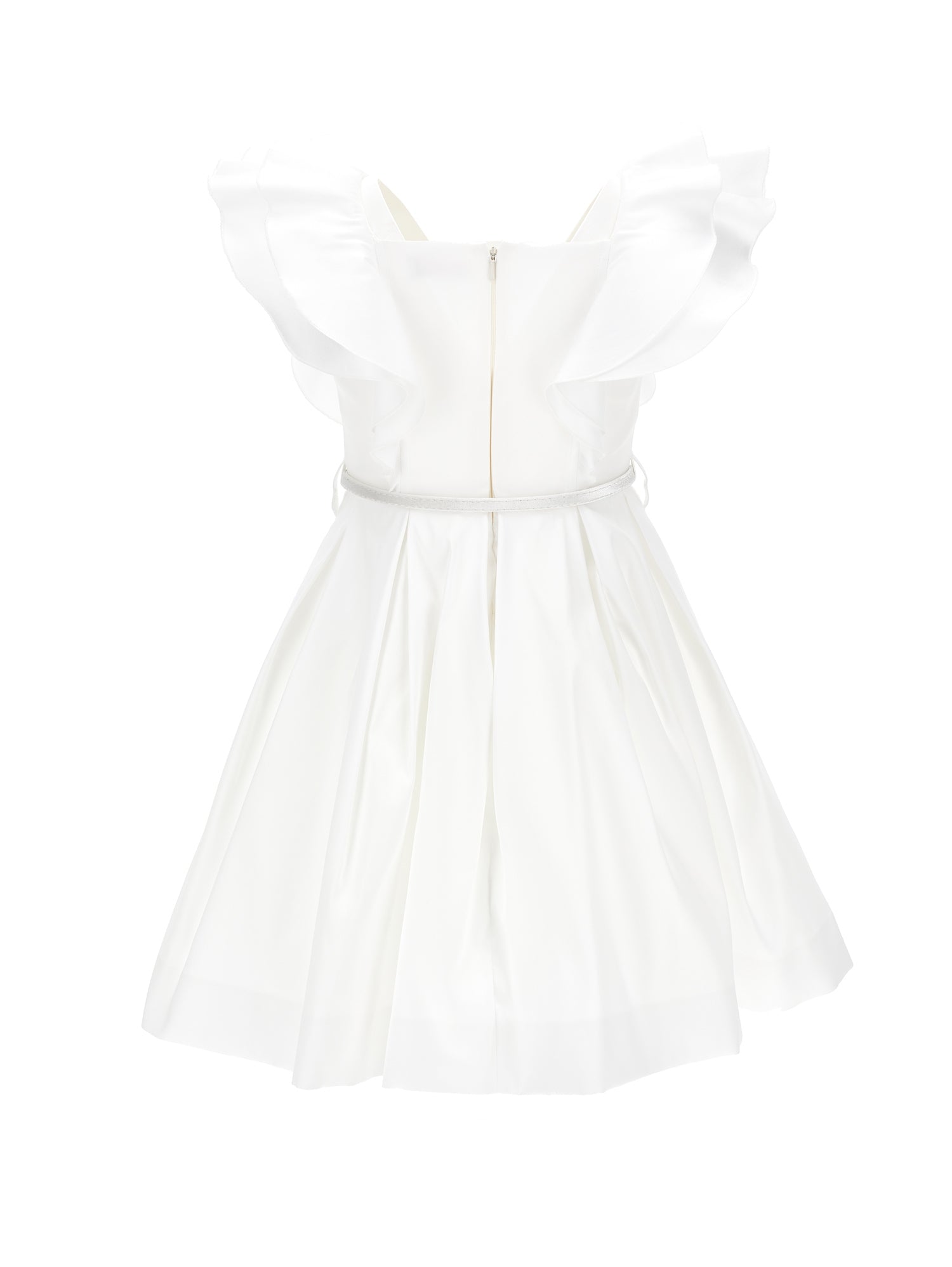 Girls | Faille Dress With Trim | Cream