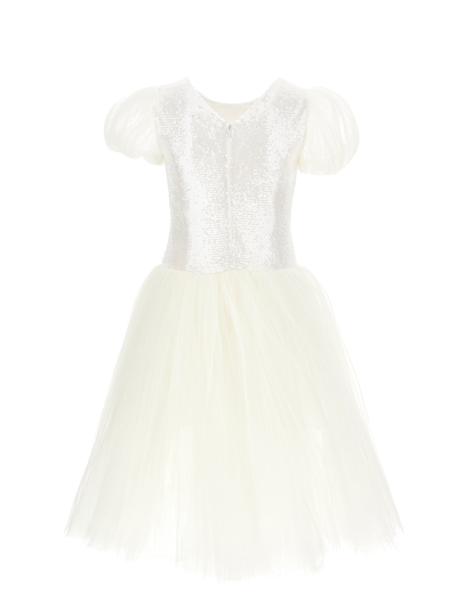 Girls | Sequinned Tulle Dress | Cream