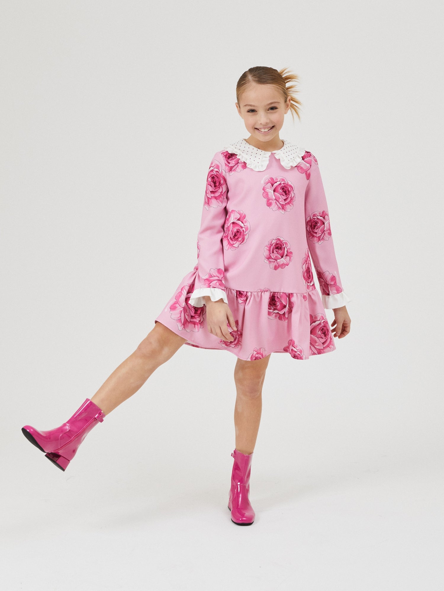 Girls | Cady Dress With Collar | FairyTale Pink