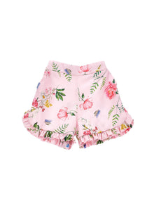 Girls | Botanical Satin Shorts | FairyTale/Multicolor