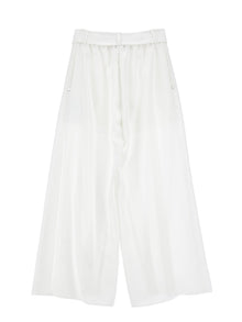 Girls | Elegant Satin Trousers | Cream