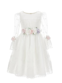 Girls | Embroidered Lulu Dress | Cream