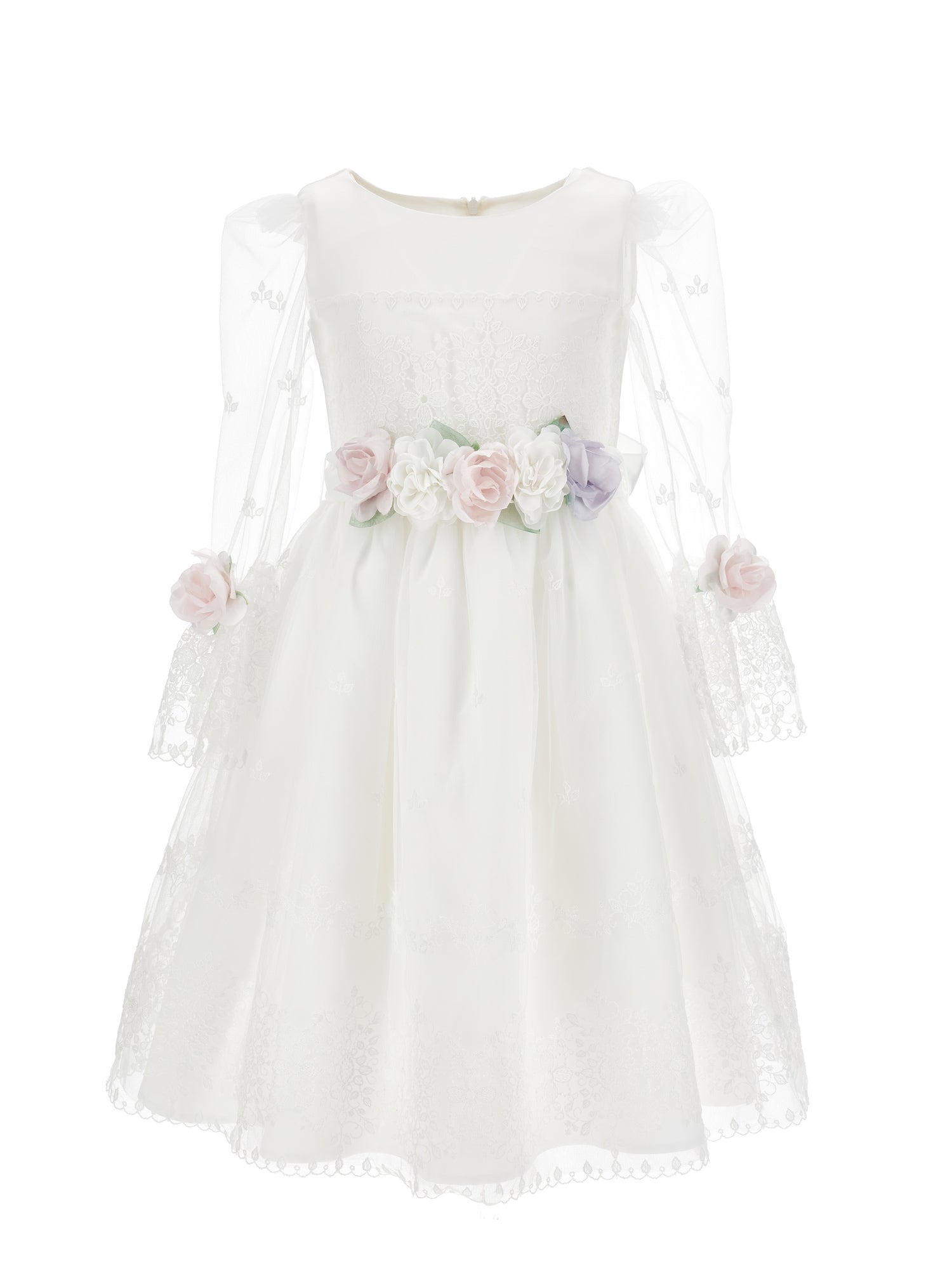Girls | Embroidered Lulu Dress | Cream