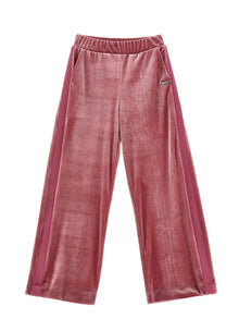 Girls | Chenille Palazzo Trousers | Blush Rose