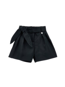 Girls | Duchesse Bermuda Shorts With Belt | Black