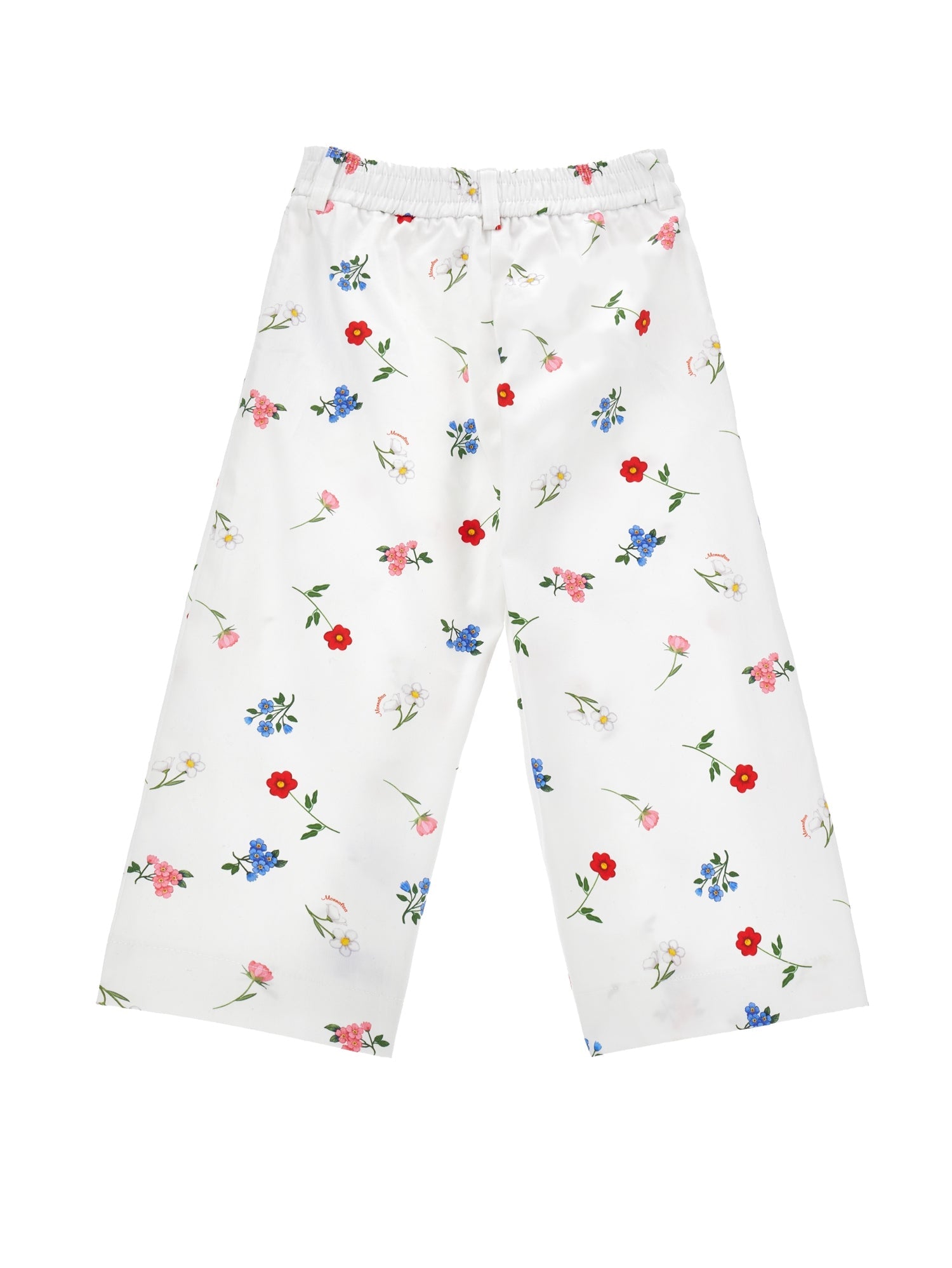 Girls | Botanical Sateen Trousers | Cream/Multicolor