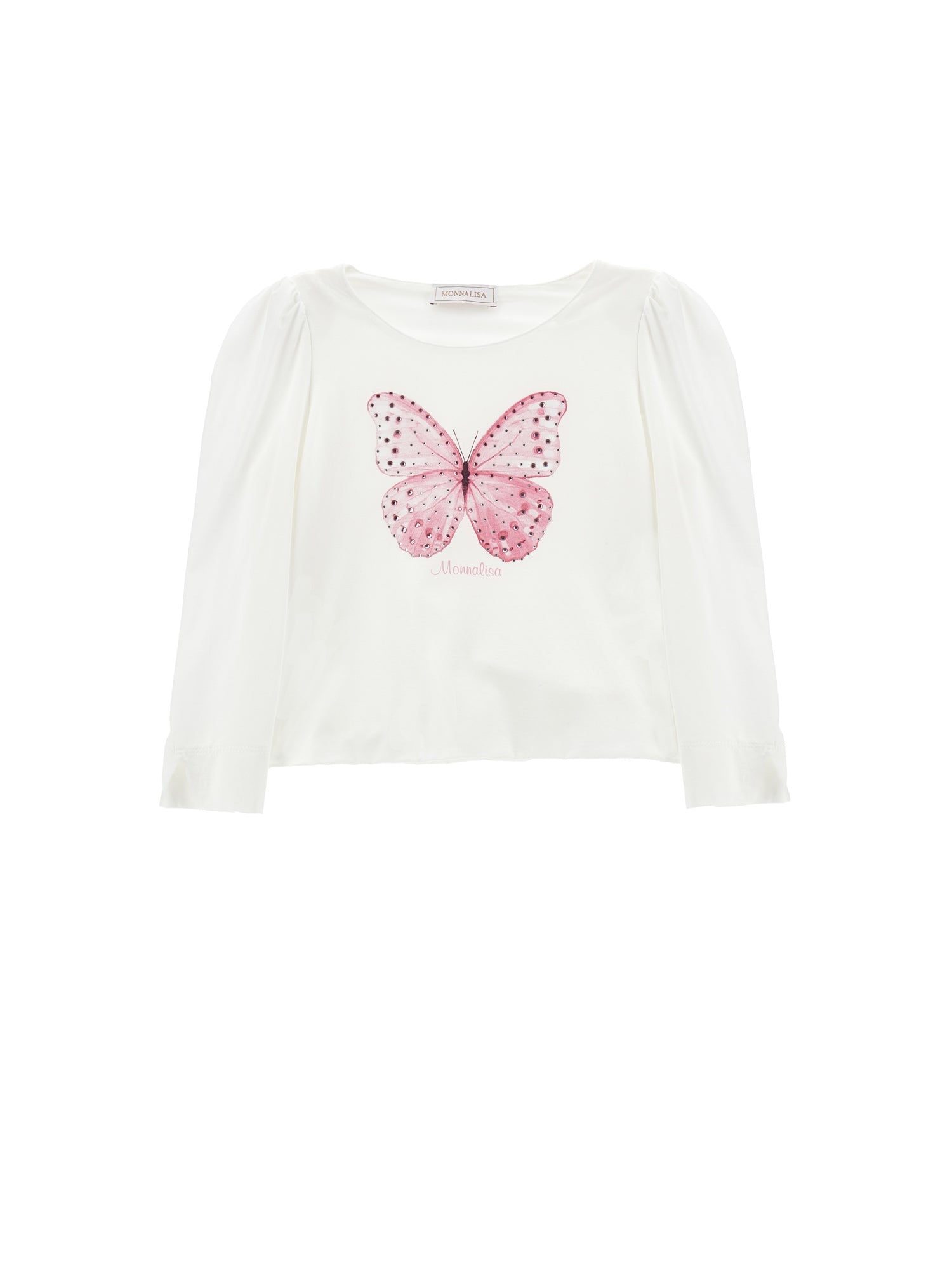 Girls | Butterfly Print T-Shirt | Cream/FairyTale