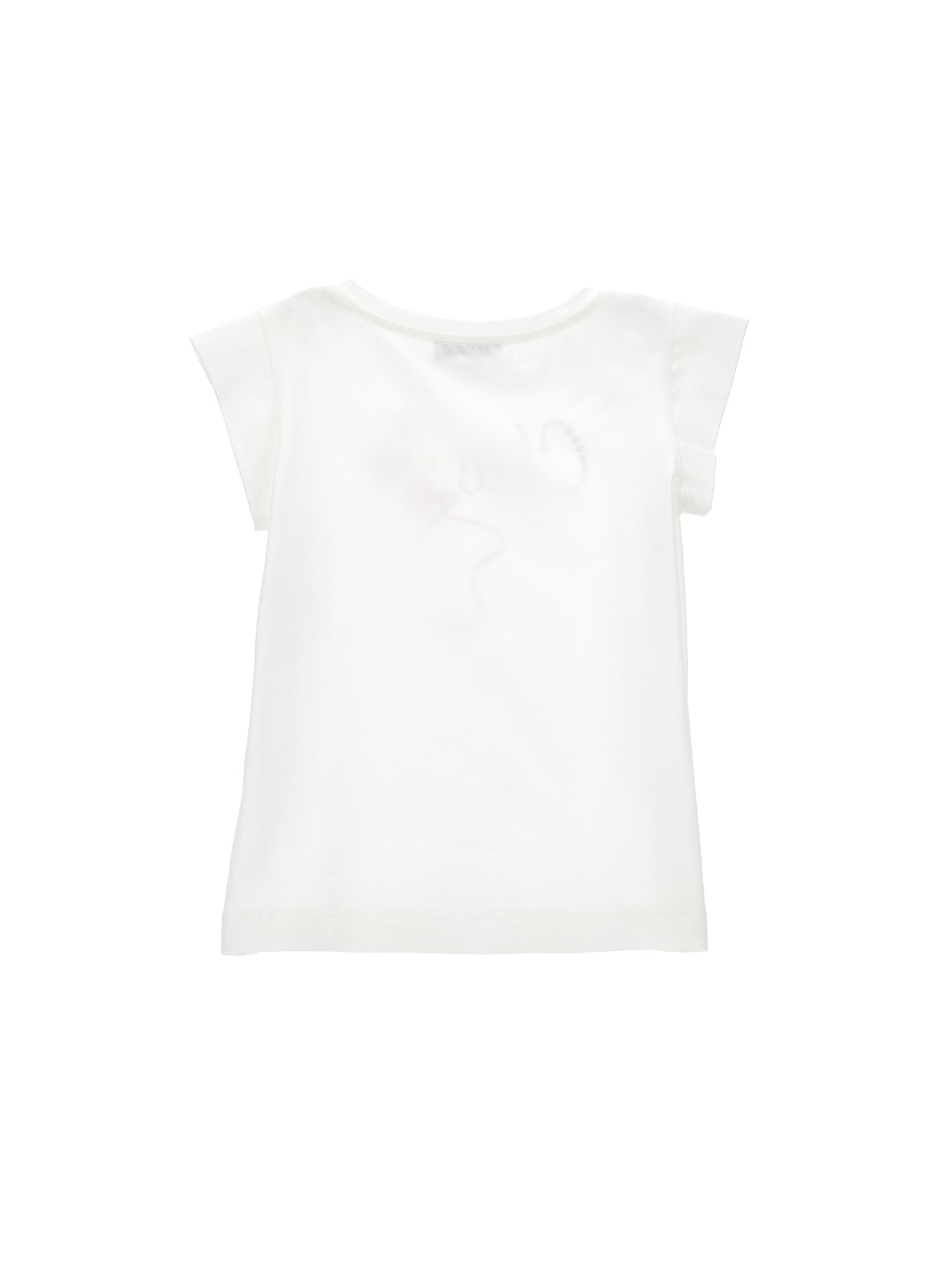 Girls | Organic Cotton T-Shirt With Flower Print | Cream