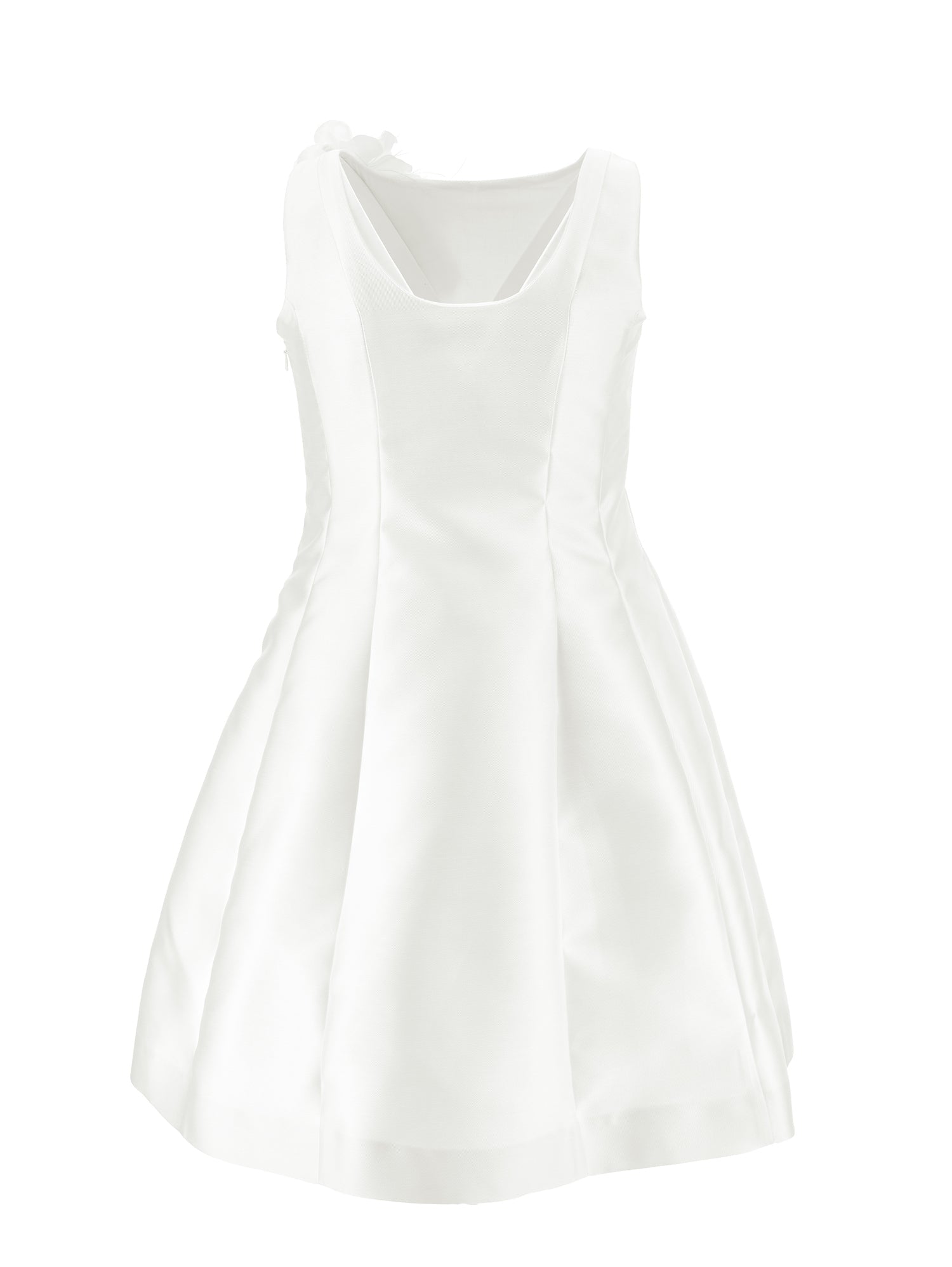 Girls | Mikado Dress With Flower Vine | Cream