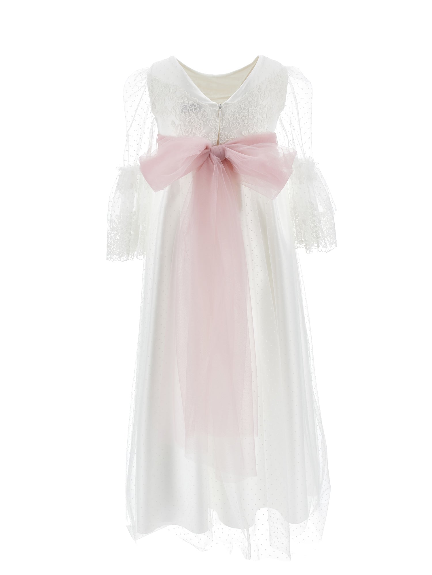 Girls | Seville Dress Tulle Polka Dots | Cream