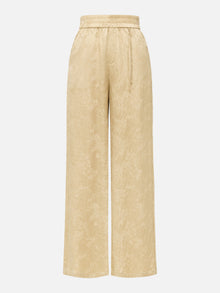 Mulberry Silk Wide-Leg Pants | Khaki