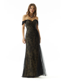 Evening Gown Black/Nude | Bknude