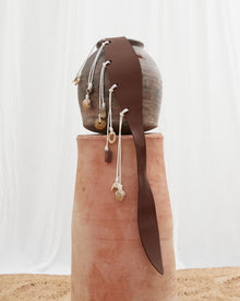 Womens | Shaman Belt With Ceramics | Root Beer