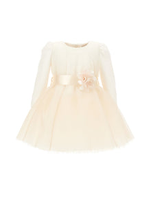 Girls | Graduated Tulle Dress | Ecru/Cream