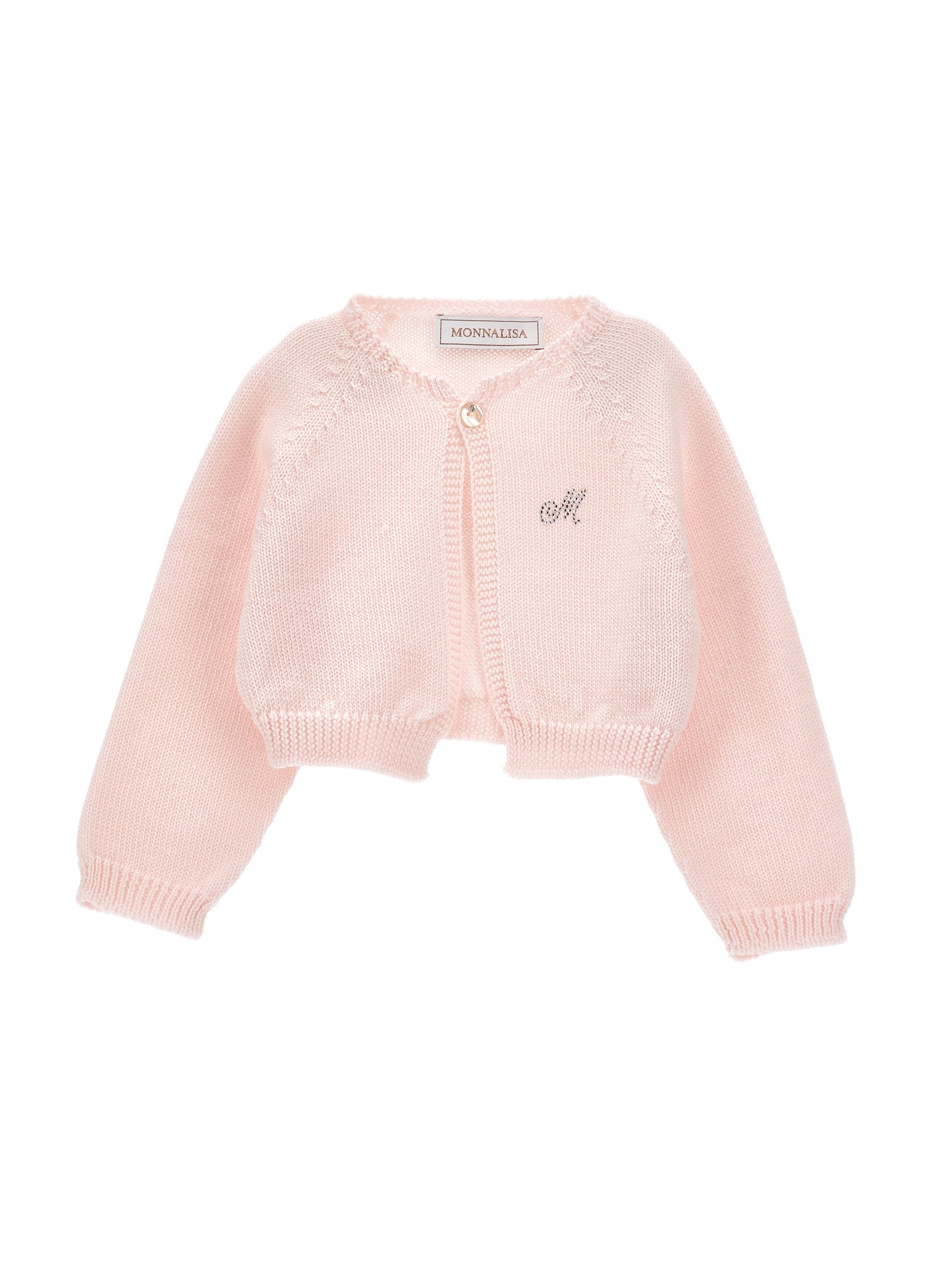Girls | Cropped Merino Wool Cardigan | Shrinking Violet