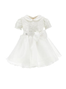 Girls | Organza And Sequin Dress | Cream