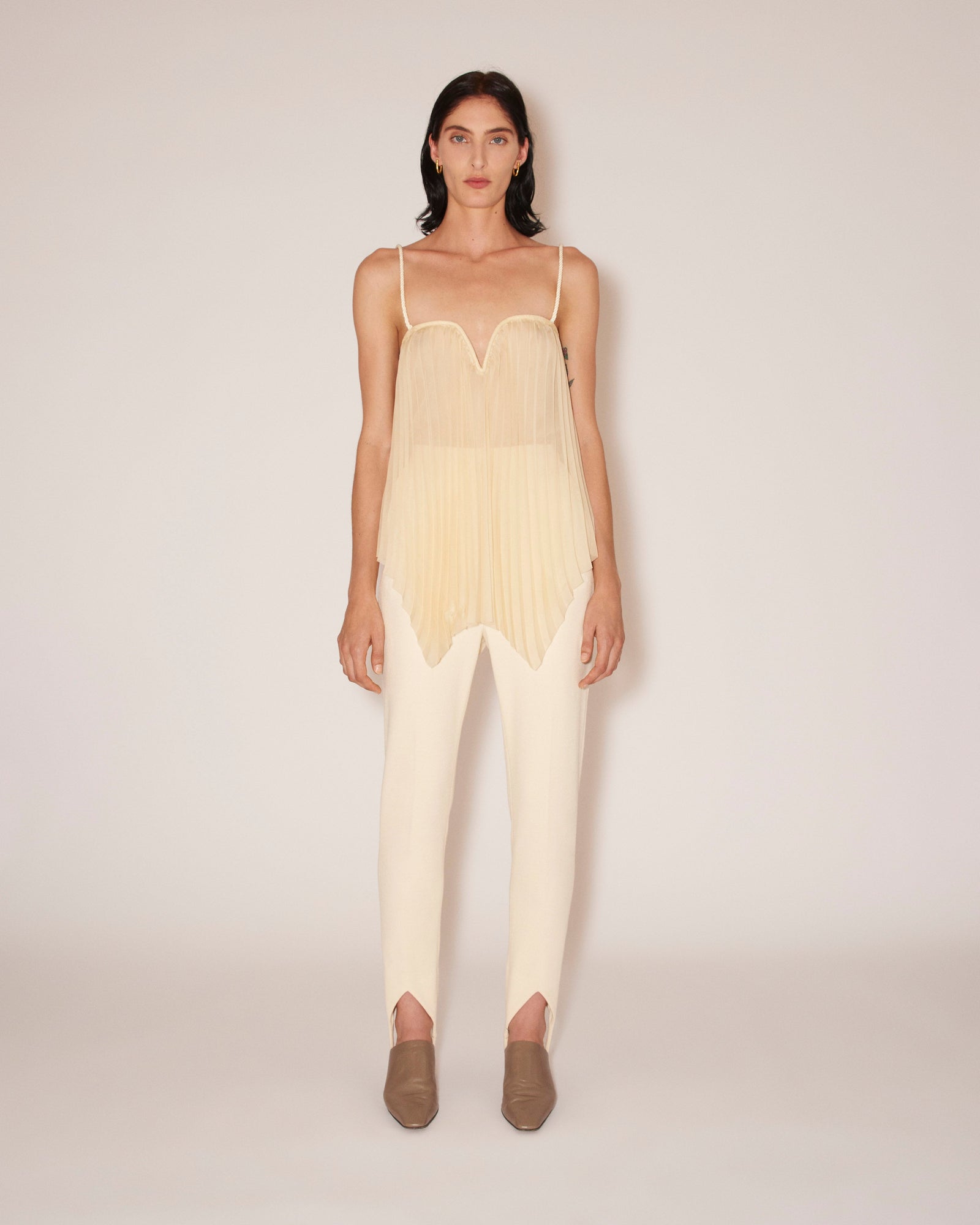 Womens | Darby Double Jersey Slouchy Pants | Creme