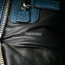 Prada | Pre-Owned Vitello Daino Zip Top Crossbody | Blue/Dark Blue