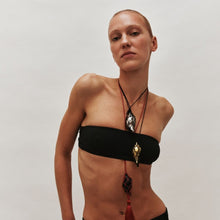 Sterling Necklace | Black Enamel