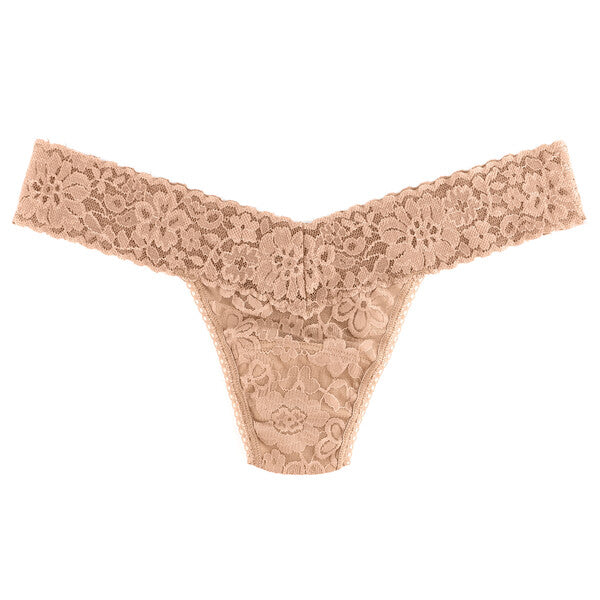 Daily Lace Low Rise Thong | Taupe