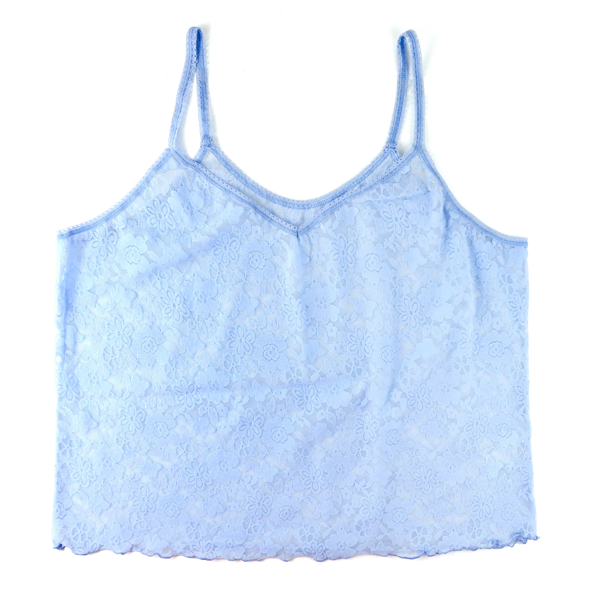 Plus Size Daily Lace Strappy Camisole | Fresh Air (Blue)