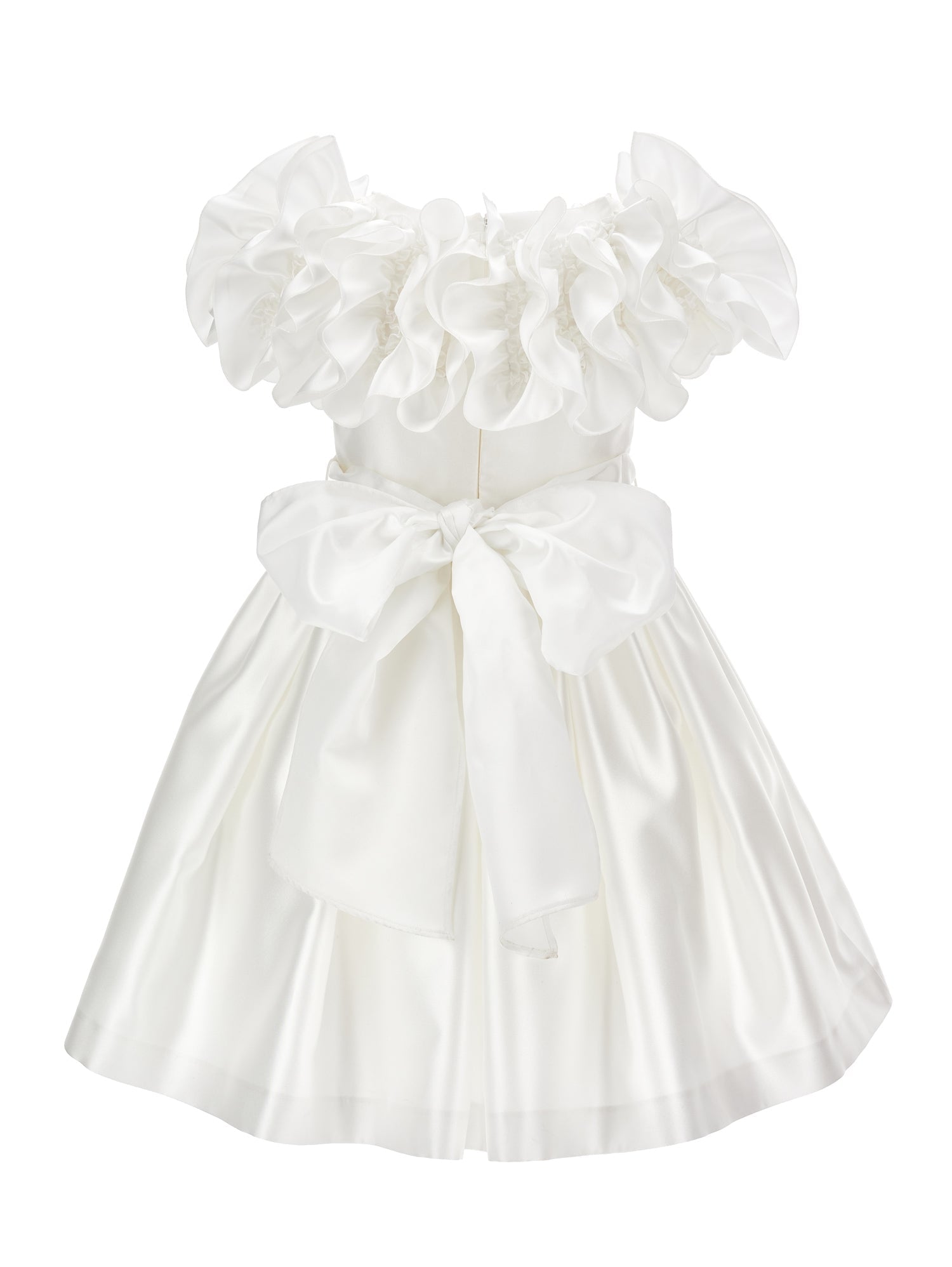Girls | Venice Satin Dress | Cream