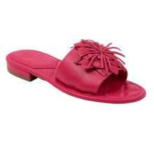 Begonia Sandal Flat | Magenta Faux Nappa