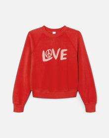Womens | Classic Crewneck Love And Peace | Heritage Red