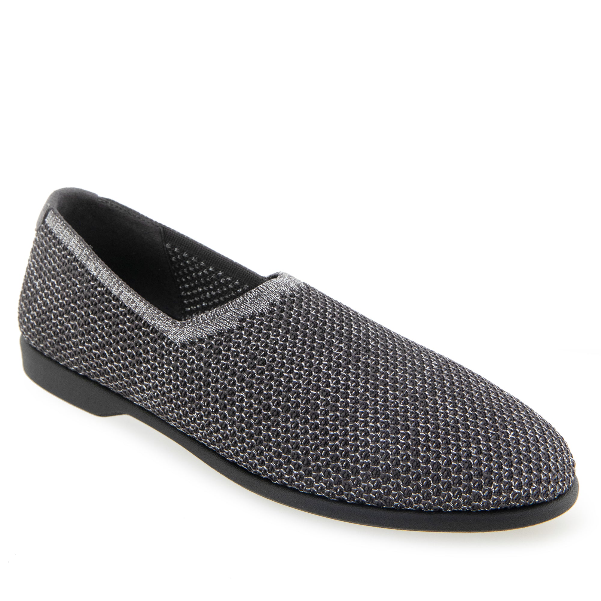 Nathaly Casual Loafer | Gunmetal Metallic Knit
