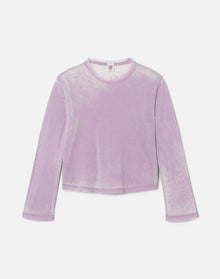 Womens | Hanes Long Sleeve Boxy Tee | Baby Violet