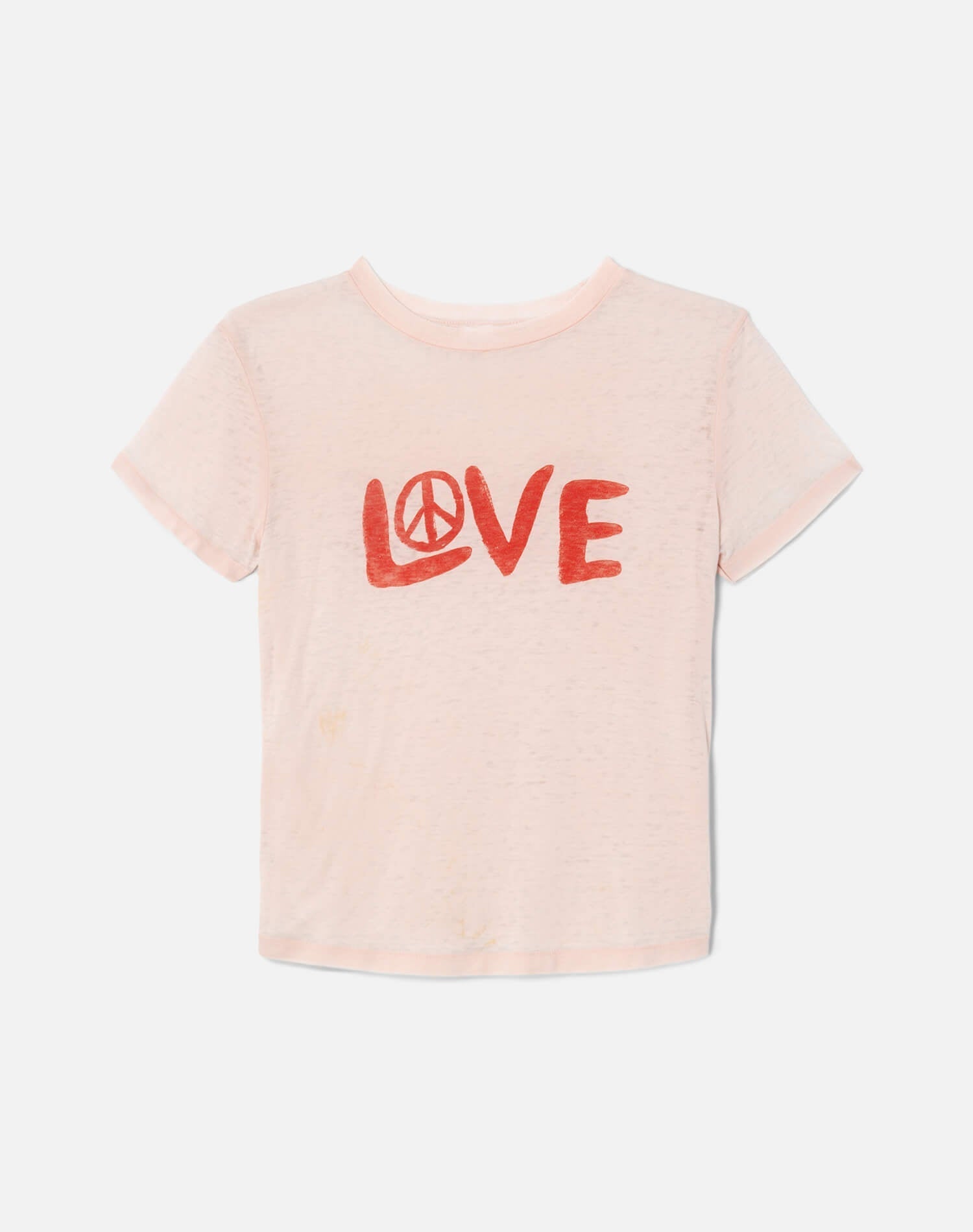Womens | Classic Tee Love And Peace | Pink Salt