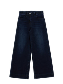 Girls | Wide Leg Denim Jeans | Dark Stone Denim