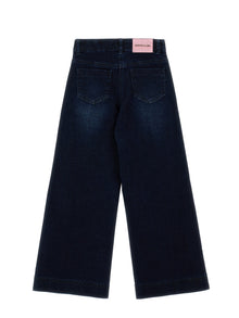 Girls | Wide Leg Denim Jeans | Dark Stone Denim