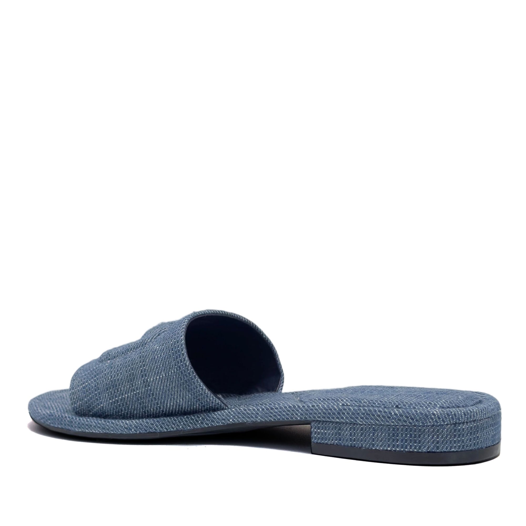 Jilda Sandal Flat | Blue Denim