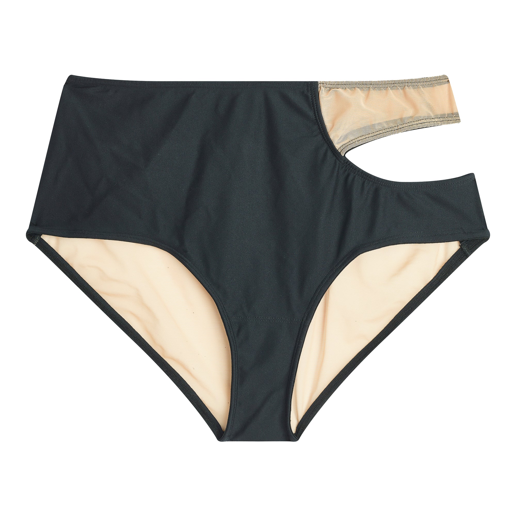 Cut Out High Cut Brief | Nude/Black