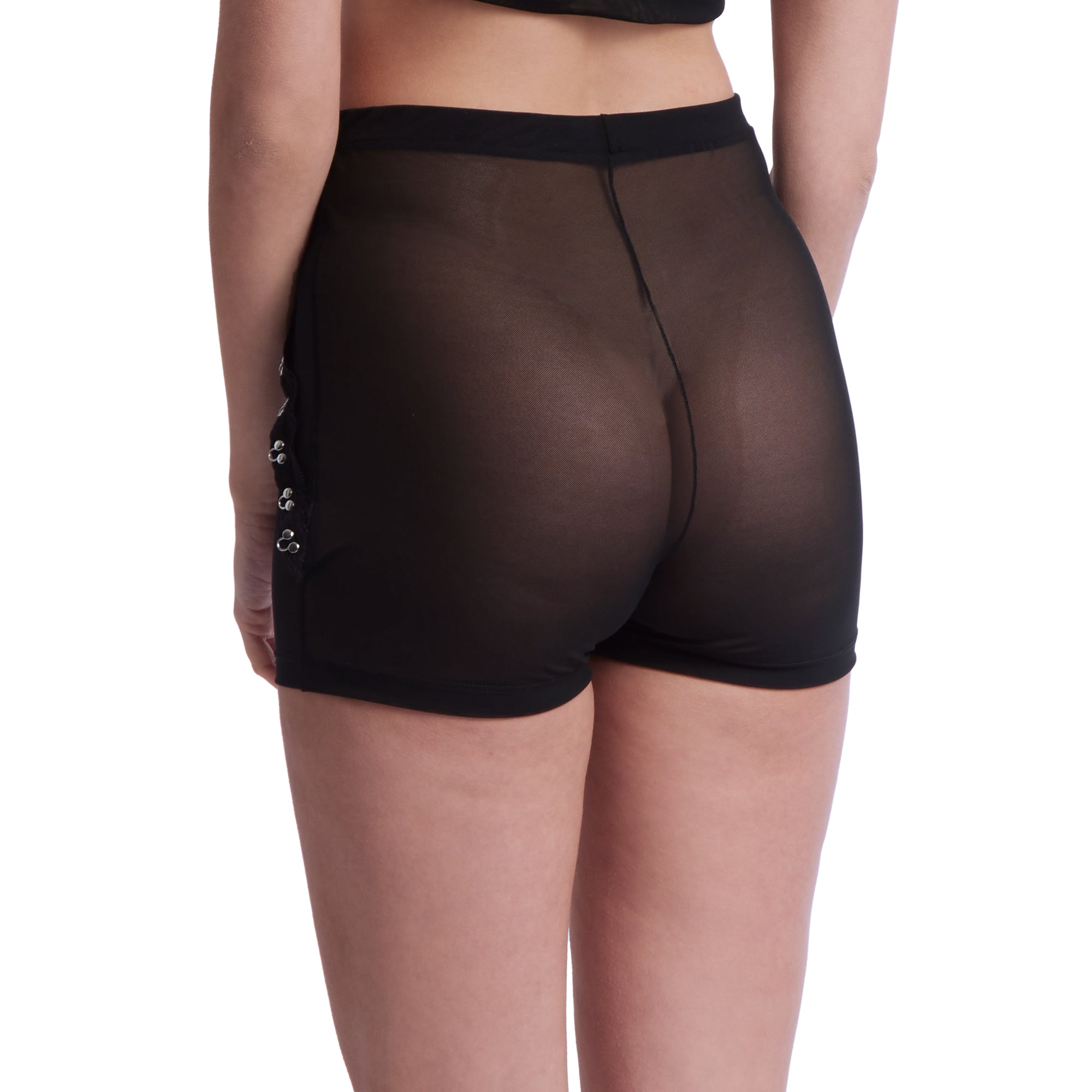 Hook & Eye Biker Short | Black