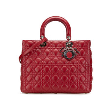 Dior | Pre-Owned Large Lambskin Cannage Lady | Brown