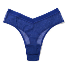 Mesh High Cut Thong | Eclipse (Blue)