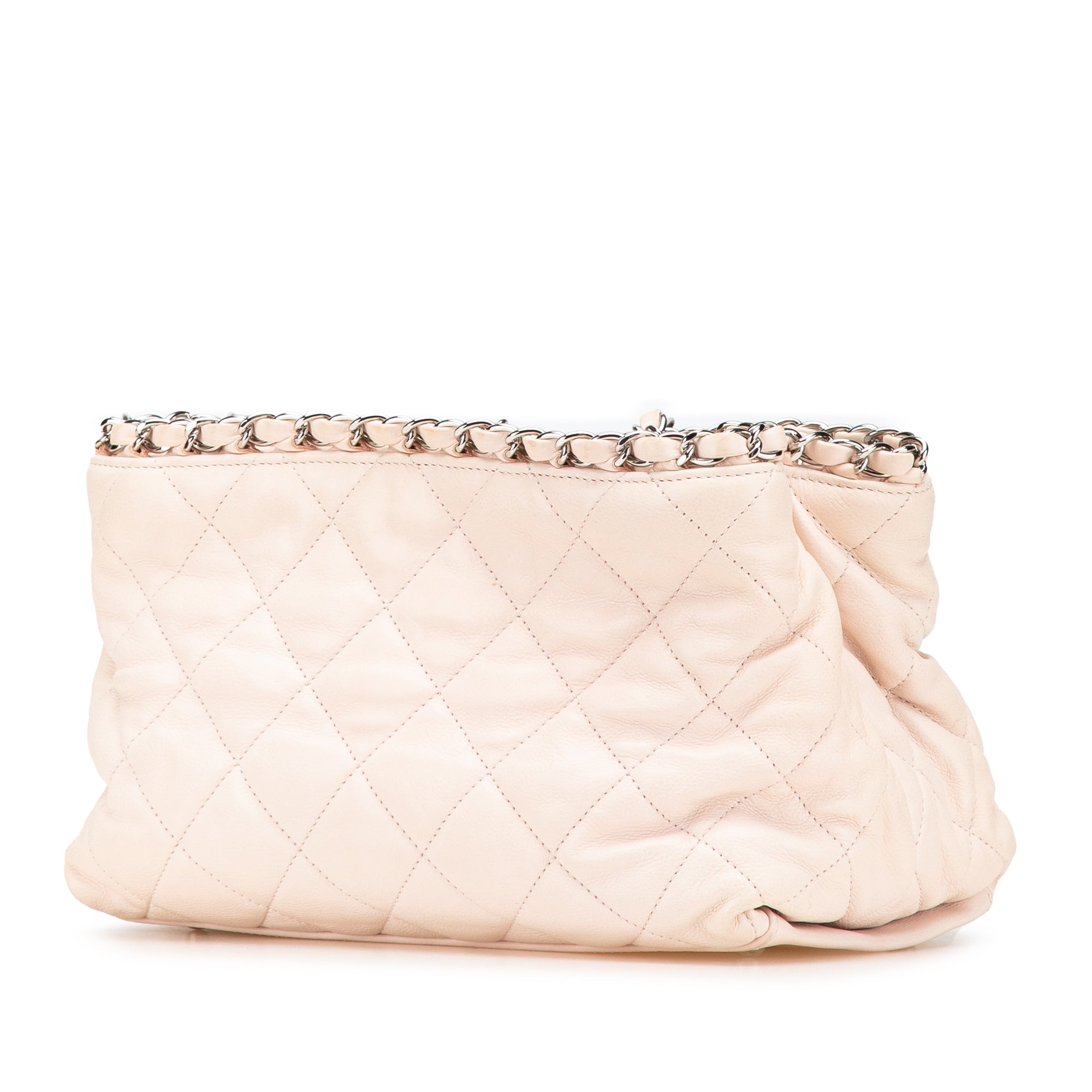 Chanel | Pre-Owned Mini Quilted Lambskin Chain Me Tote | Brown/Light Beige